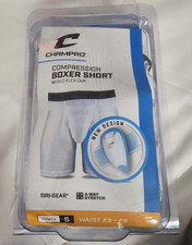 Champro Youth Boys S Compression Boxer Short w/ Plastic Cup, 4-Way Stretch
