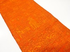7572351: JAPANESE KIMONO JAPANESE NAGOYA OBI / WOVEN EGYPTIAN MURAL