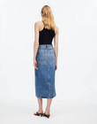 Madewell the Rilee Denim Midi Skirt Front Slit Enmore Wash High-Rise 90's 29 — photo 4