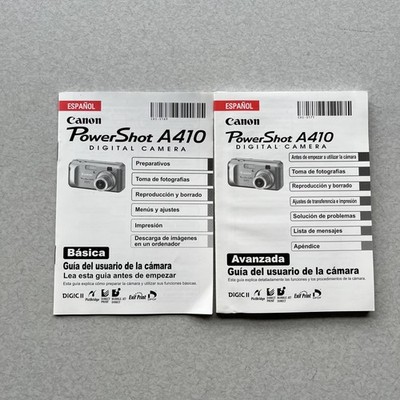 Canon PowerShot A410 Manual 2005 Spanish User Manuals White Básica Avanzada