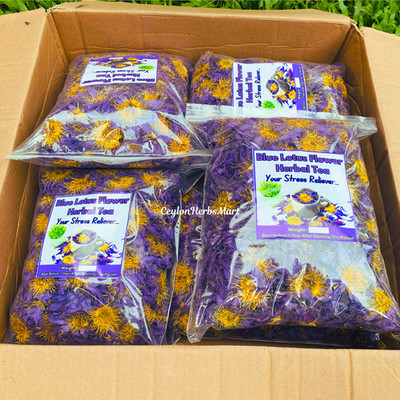 Dried Blue Lotus Nymphaea Caerulea| 100% Organic Herbal Hand Picked Flowers Tea