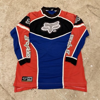 Vintage Fox Racing Jersey Mens XL Red 90s Y2K AOP Motocross Travis Scott Rare