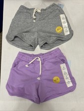 Cat  Jack - Girls Purple/Gray Knit Pull On Sorts - Size S 6/7 