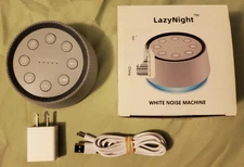 LazyNight White Noise Machine (Model LWN-T11) Great Shape Works Well!