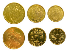 Seychelles 3 Coins Set 1, 5, 10 Cents UNC World Coins