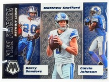 2020 Mosaic - Flea Flicker Barry Sanders, Matthew Stafford, Calvin Johnson #FF7