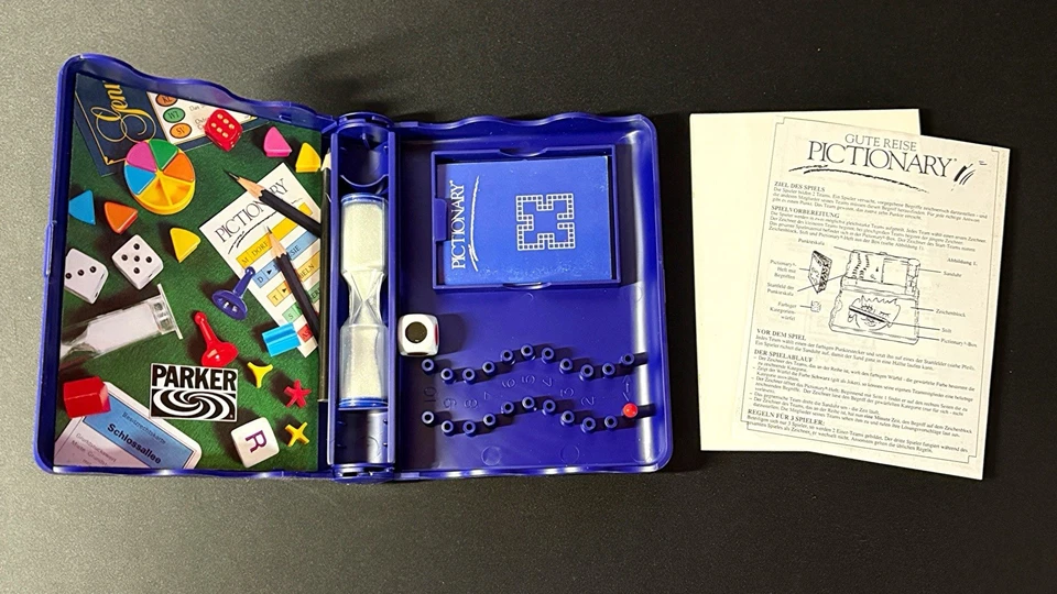 Pictionary Spiel Gute Reise Edition Auto Urlaub Malen Zeichnen 1994 90er Jahre - Bild 2 von 4