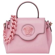 NWT Versace Top Handle Leather Pink Small Shoulder Bag DBFI040 Italy $2200