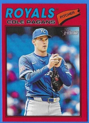 2026 Topps Heritage Mega Box Red Border Cole Ragans #113 Kansas City Royals