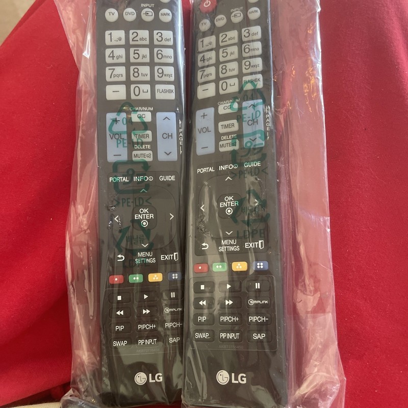 TWO NEW GENUINE LG TV Remote AKB73755450  Sealed lot of 10