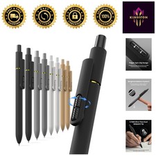 8 Pcs   0.7mm Fine Point Gel Pens with Quick-Dry Black Ink for Smooth Writing