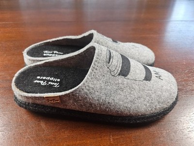 TONI PONS Women's Grey Wool Mule Clogs Size 39 US 8 New