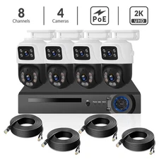 KERUI 6MP CCTV Surveillance System POE Cameras 8CH NVR System w/ 4 Cameras