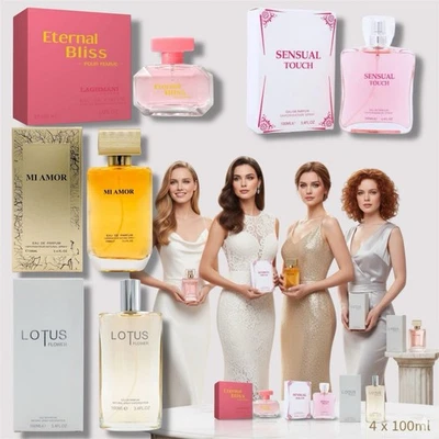 SCENTALIS Designer Selections 4 x 100ml Women's Eau De Parfum EDP Spray Perfume Gift Set