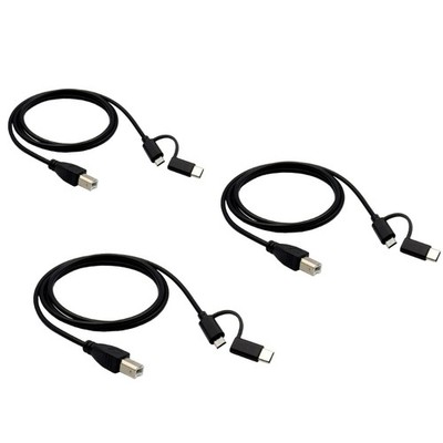 Type C/Micro USB to USB B OTG Cable Male to Male Connector Printer Date Line