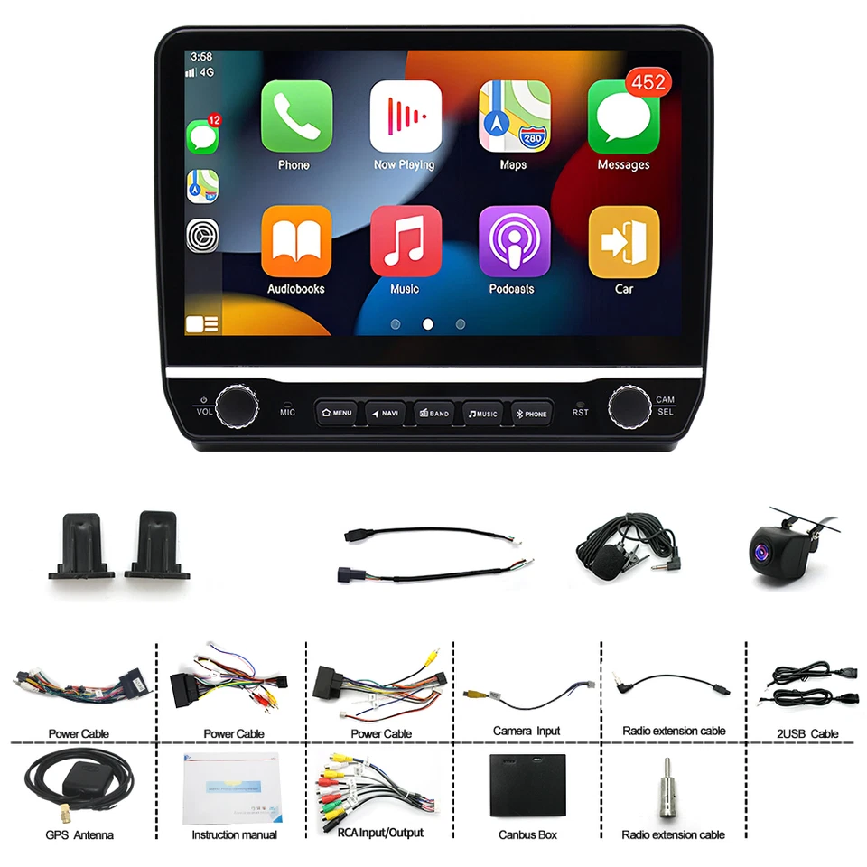 2+64GB Für Fiat Ducato 10" Apple CarPlay Android 15 Autoradio Navigation WIFI BT - Bild 2 von 4