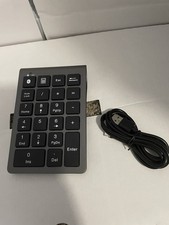 Wireless Bluetooth Numeric Keypad with USB Cable, Compact Design