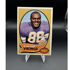 Topps 1968 Topps Alan Page #59 Rookie Minnesota Vikings NFL Football Card. rookie card picture