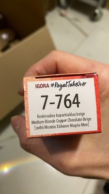 7-764 medium blonde copper chocolate beige schwarzkopf igora hair color 60ml
