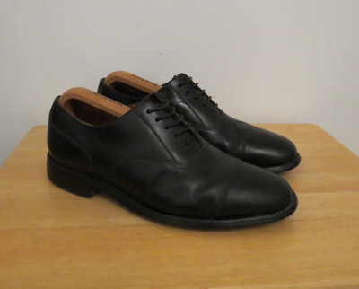 Loake schwarz Oxford 6 Schuhe Cap Toe Leder England Goodyear rahmengenäht 1880 41