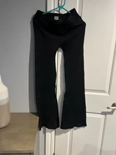 NEW OQQ XL Women’s Flare Yoga Pants, Black, Active Leggings Xl