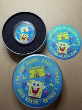 Tuvalu 2024 1$ Spongebob 1 Oz silber Münze