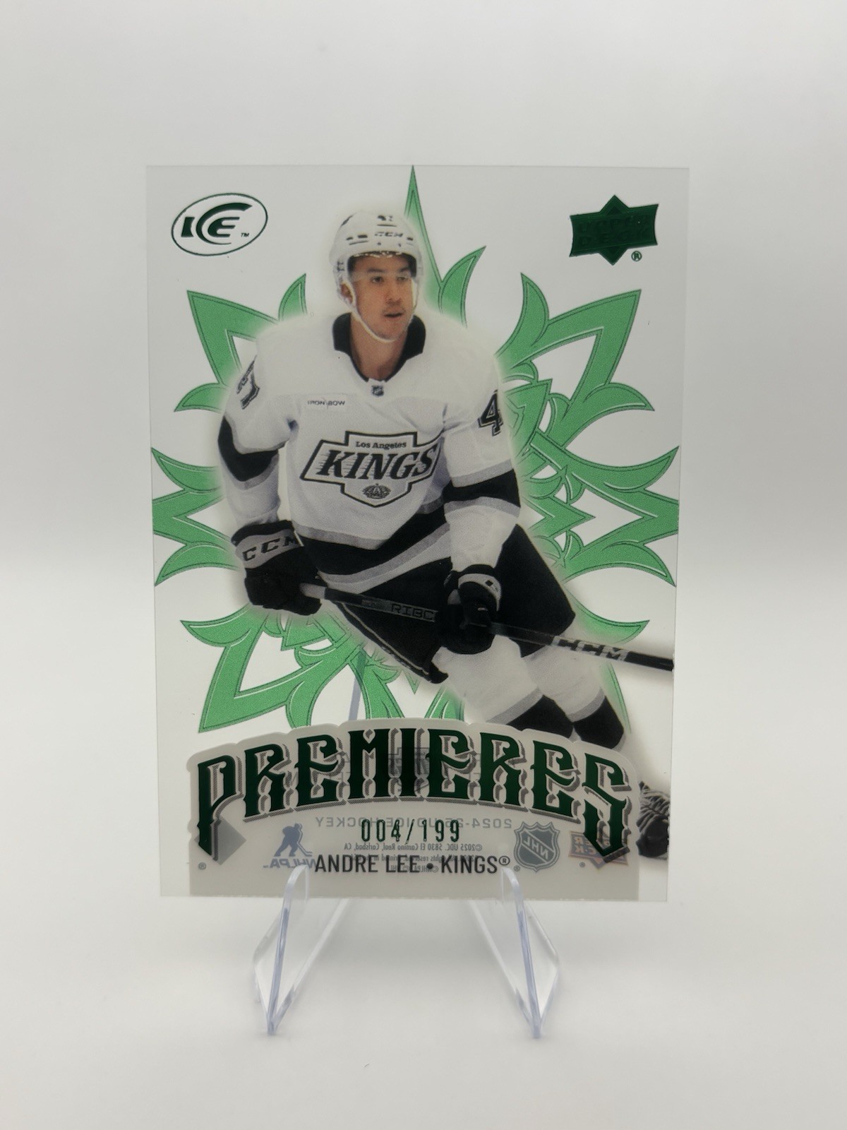 2024-25 Upper Deck Ice Ice Premieres Andre Lee #226 Emerald Green /199 (RC)