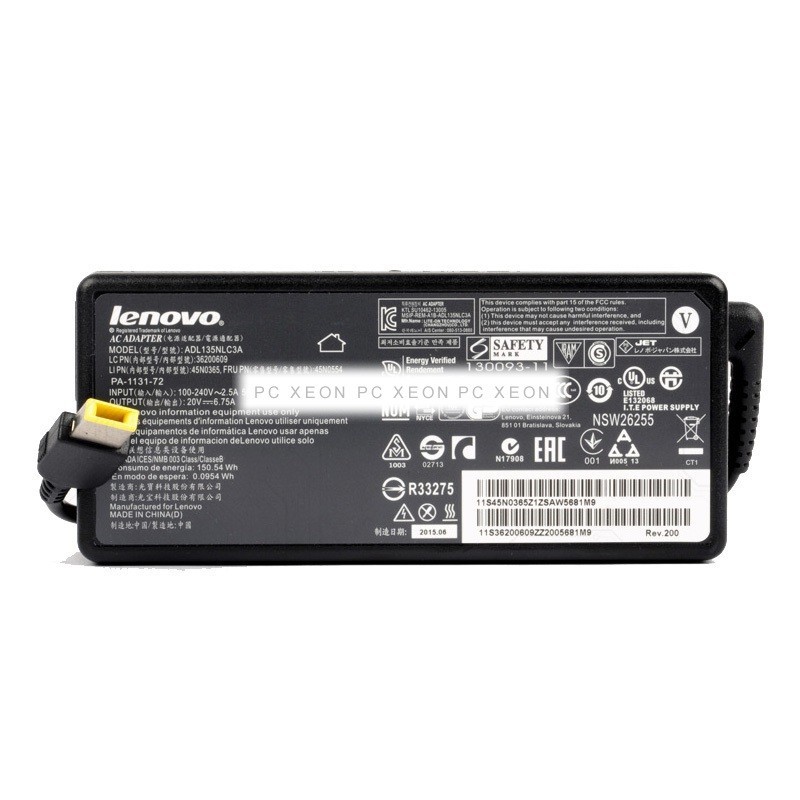 Caricatore Originale Lenovo IdeaPad 1 14ALC7 Serie 20V 6.75A 135W 82R30002SB