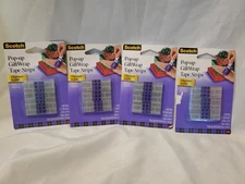 4 Scotch Pop-Up Gift Wrap Tape Strip Refills 900 Total (75 Strips X 12 Pads) Q7