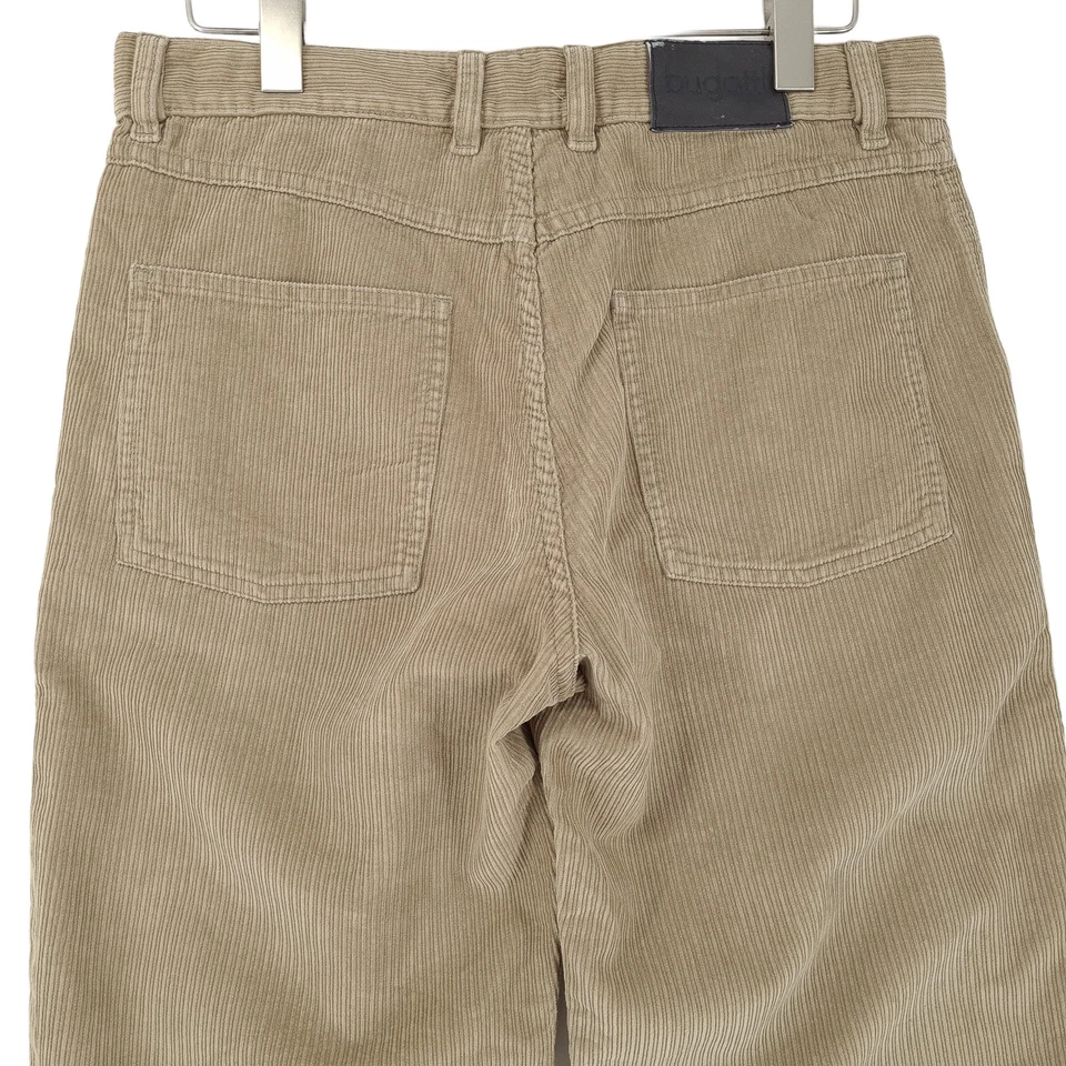 Jean En Velours Côtelé Vintage Bugatti Pour Homme Coupe Droite Taille W34 L32 - Photo 3/4