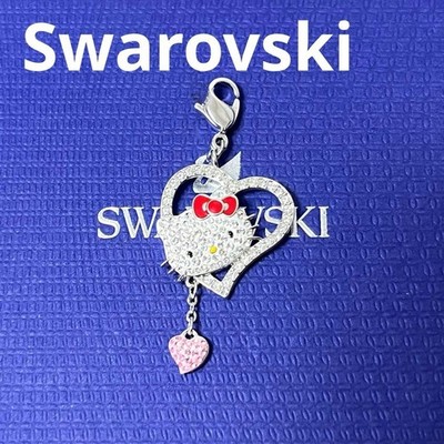 Swarovski Hello Kitty Sweet Heart Charm Anhänger Rosa Klar Kristall Neu Box