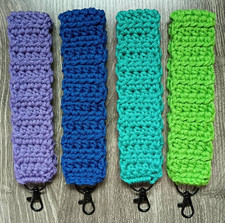 Set of 4 Crochet Handmade Wristlet Keychains Set 4