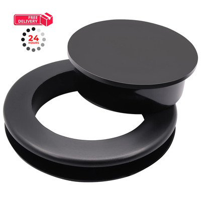ZXUEZHENG 1 Pieces 2 Inch Silicone Umbrella Hole Ring Plug and Cap Set Black