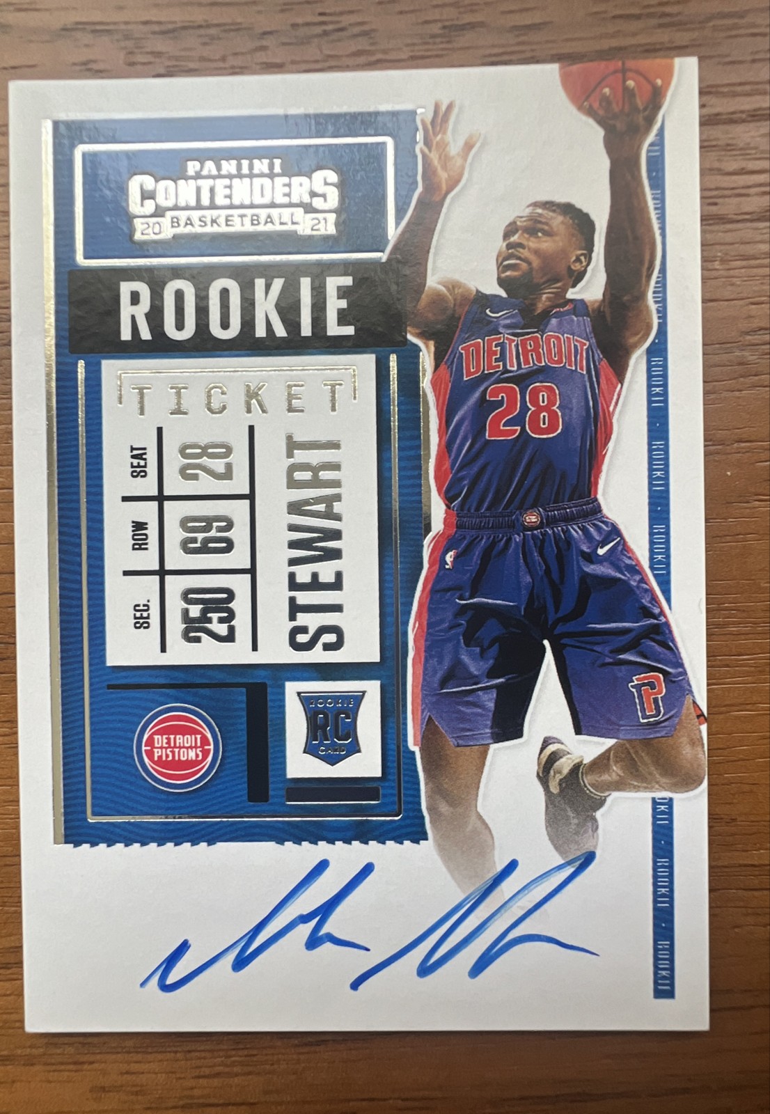 2020-21 Panini Contenders - Rookie Ticket Variation Isaiah Stewart #121 AUTO