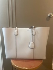 Tory Burch Perry Triple Compartment Tote (leather) In Feather Gray