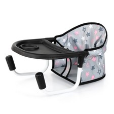 Bayer Design Puppen-Tischsitz grau-schwarz Sterne NEU