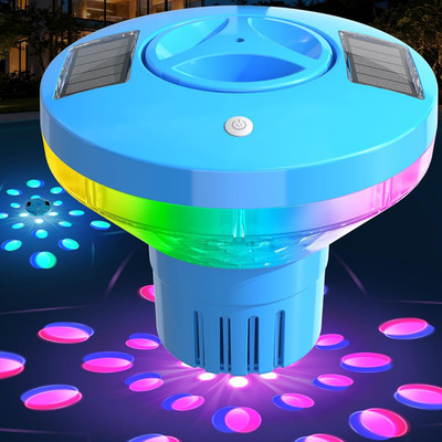 ChlorBlu Solar Chlorine Floater,Chlorine Floater with Colorful Lights,Large Capa