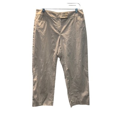 Womyn Pants Womens 12 Beige Capri Cropped Work Trousers Casual Made in USA