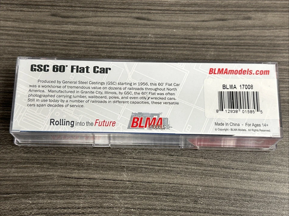 BLMA Models N Scale #17008 GSC 60’ Flat Car Burlington Northern #610207 NOS! - Image 3 of 3