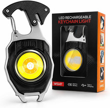 8-in-1 Multifunctional Keychain Flashlight Rechargeable Cob Work Light Mini