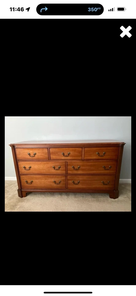 Cómoda vintage Century Furniture 7 cajones Foto 2 de 4