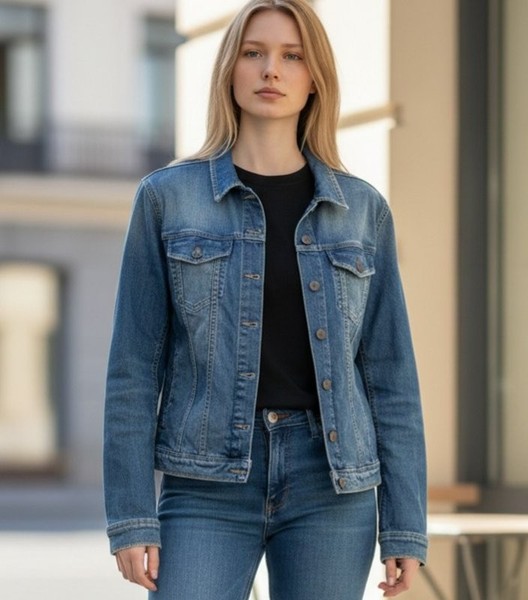 Women Diesel Jacket Navy Denim S