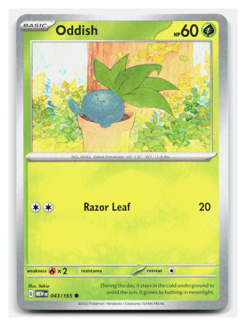 Pokemon 151 Oddish 043/165 Common