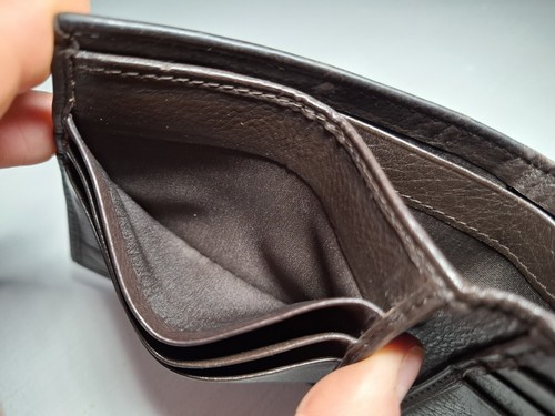 Ralph Lauren POLO dunkelbraune Echtleder-Geldbörse mit Doppelfaltung Kartenetui Ausweistasche - Bild 13 von 24