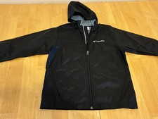 Columbia Unisex Kids Windbreaker Jacket Black Hooded Full Zip S 8