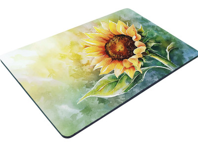 Sonnenblume Blumen Maus Matte Pad 28x20cm rutschfest Schreibtisch Blumenliebhaber Geschenk