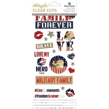 Paper House Military Family Forever Stickers Scrapbooking Embellishments