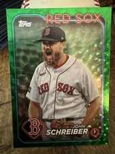 John Schreiber Topps 2024-Series 2 Green Cracked Ice #426. 16/499 (Red Sox) 