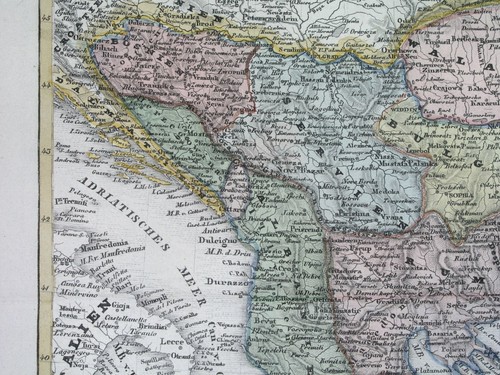 1852 ORIGINAL MAP SERBIA BOSNIA BULGARIA ALBANIA ROMANIA GREECE MOLDAVIA HUNGARY - Picture 5 of 6