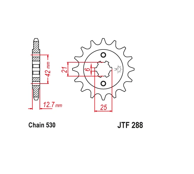 Передняя звездочка PBI 18T Honda CB500F CB500K CB550F CB750A CB750F CB750K - Изображение 2 из 2